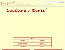 Tablet Screenshot of lecture-ecriture.com